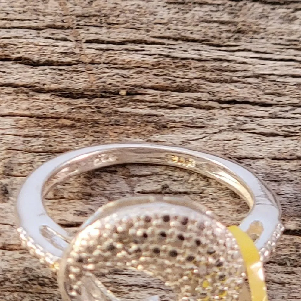 New Sterling Stylized Peacock Ring